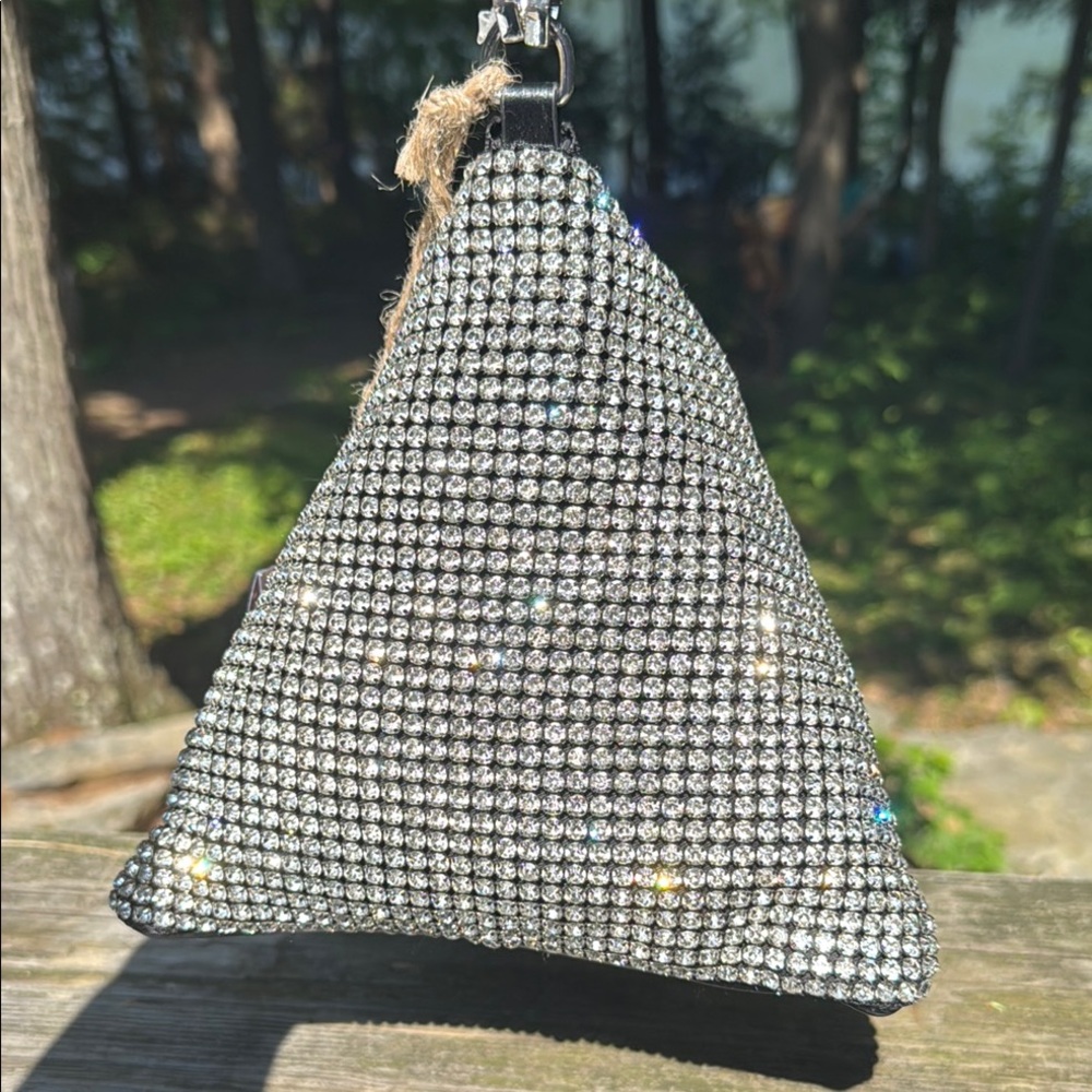 EN Expressions NYC Rhinestone Triangle Purse Handbag NWT